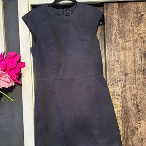 Theory Cap Sleeve Dress Black Designer Little Black Dress Career LBD